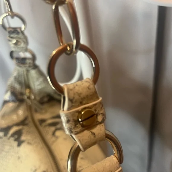 ALEXIS HUDSON Designer Snake Skin Leather Large handbag Two Zipper Closure - Picture 8 of 13